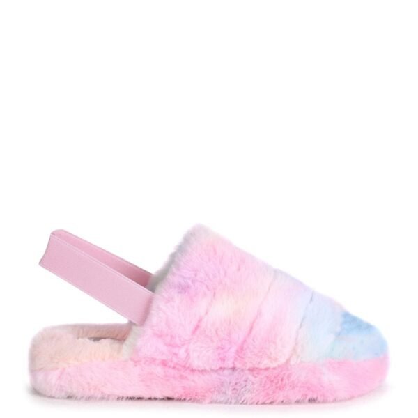Jbarg Fluffy Fur Rainbow Wedge Heel - Image 2
