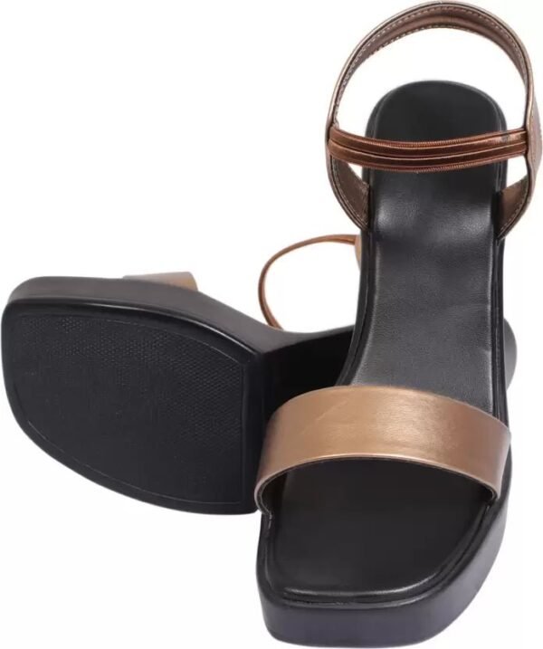 Women Gold Heels Sandal!! - Image 6