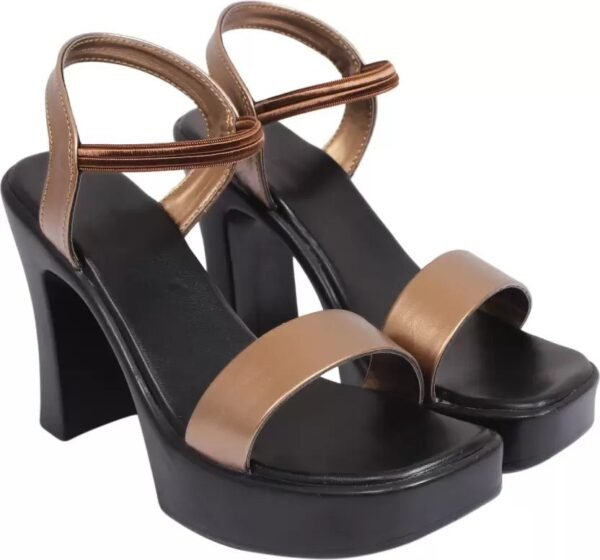 Women Gold Heels Sandal!! - Image 2