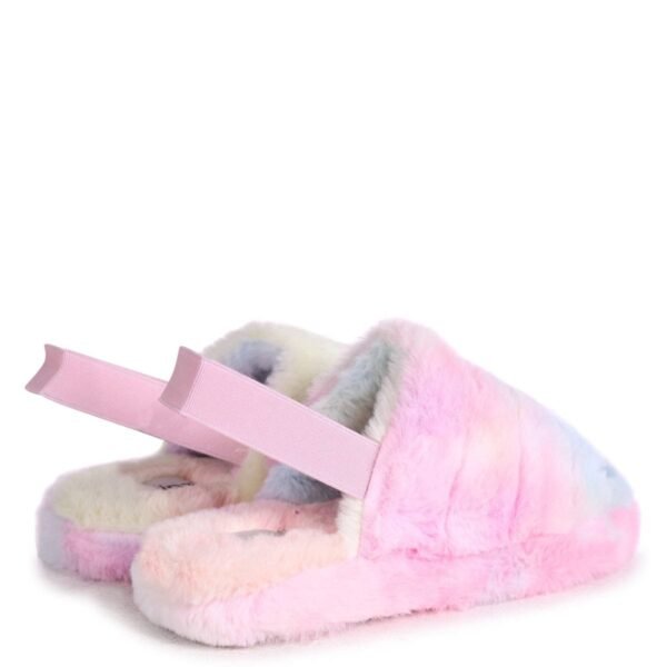 Jbarg Fluffy Fur Rainbow Wedge Heel - Image 4